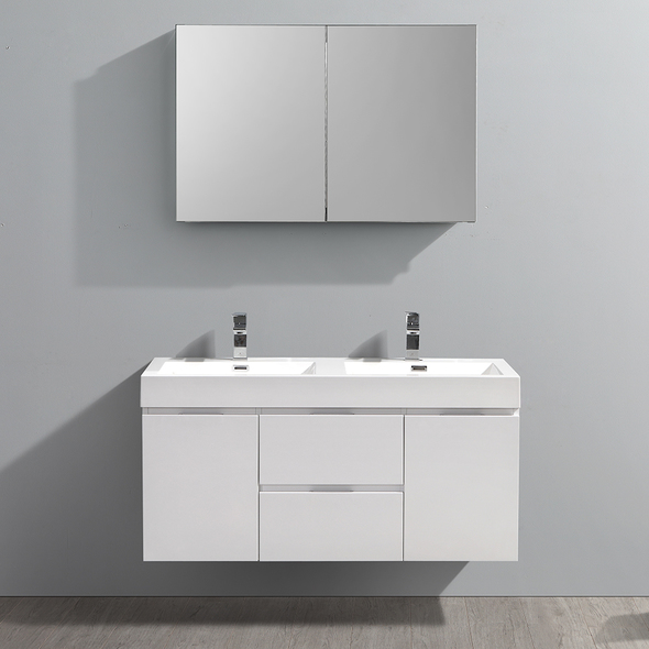 bathroom vanity 40 inch Fresca Glossy White