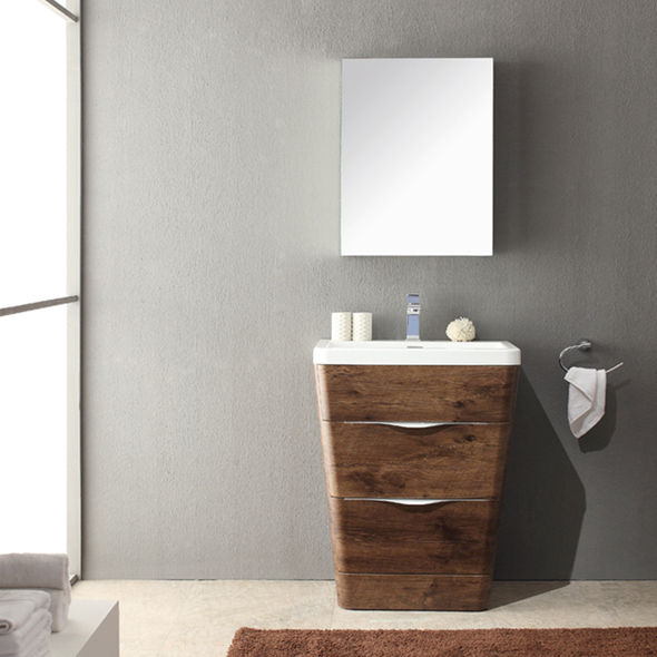 small toilet vanity unit Fresca Rosewood Modern