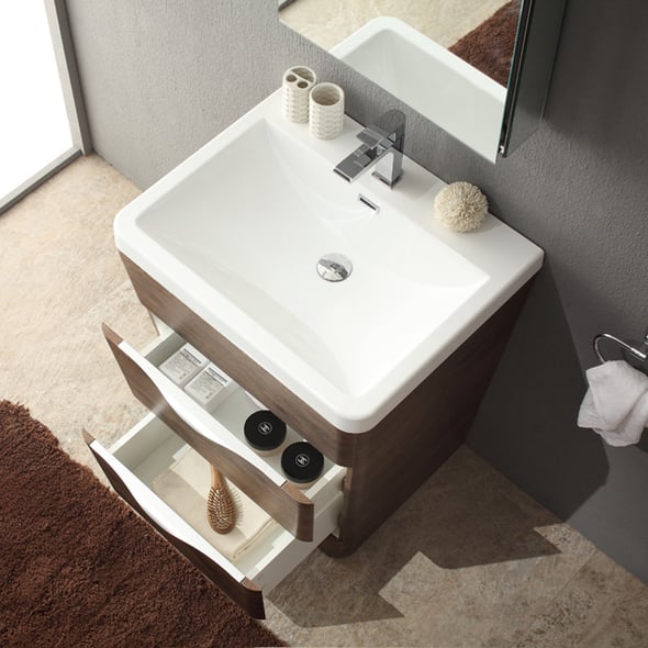 small toilet vanity unit Fresca Rosewood Modern