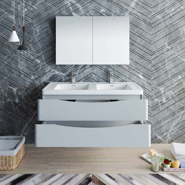 70 vanity single sink Fresca Glossy Gray