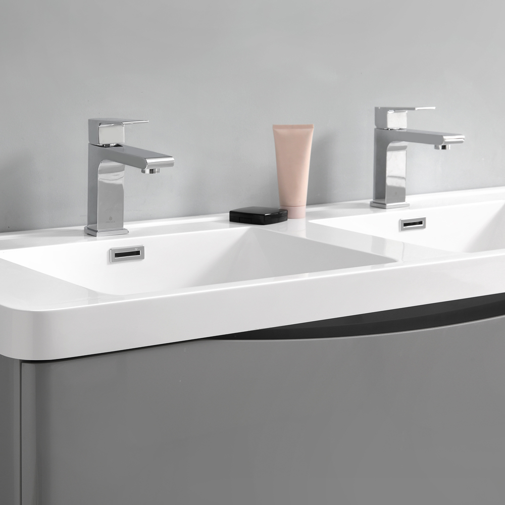small corner bathroom sink vanity units Fresca Glossy Gray