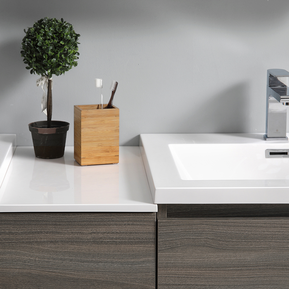 affordable bathroom vanities Fresca Gray Wood
