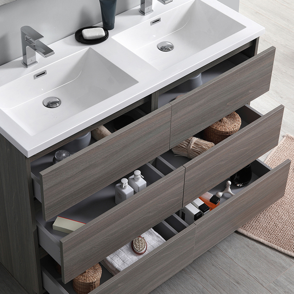pre made bathroom cabinets Fresca Gray Wood