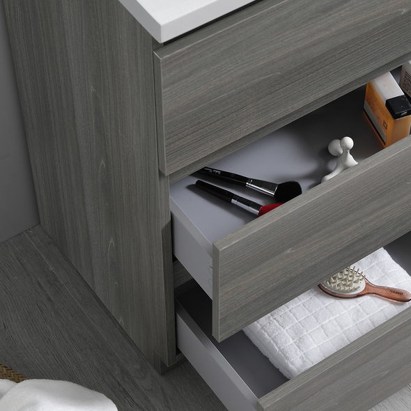 small cabinet for bathroom countertop Fresca Gray Wood