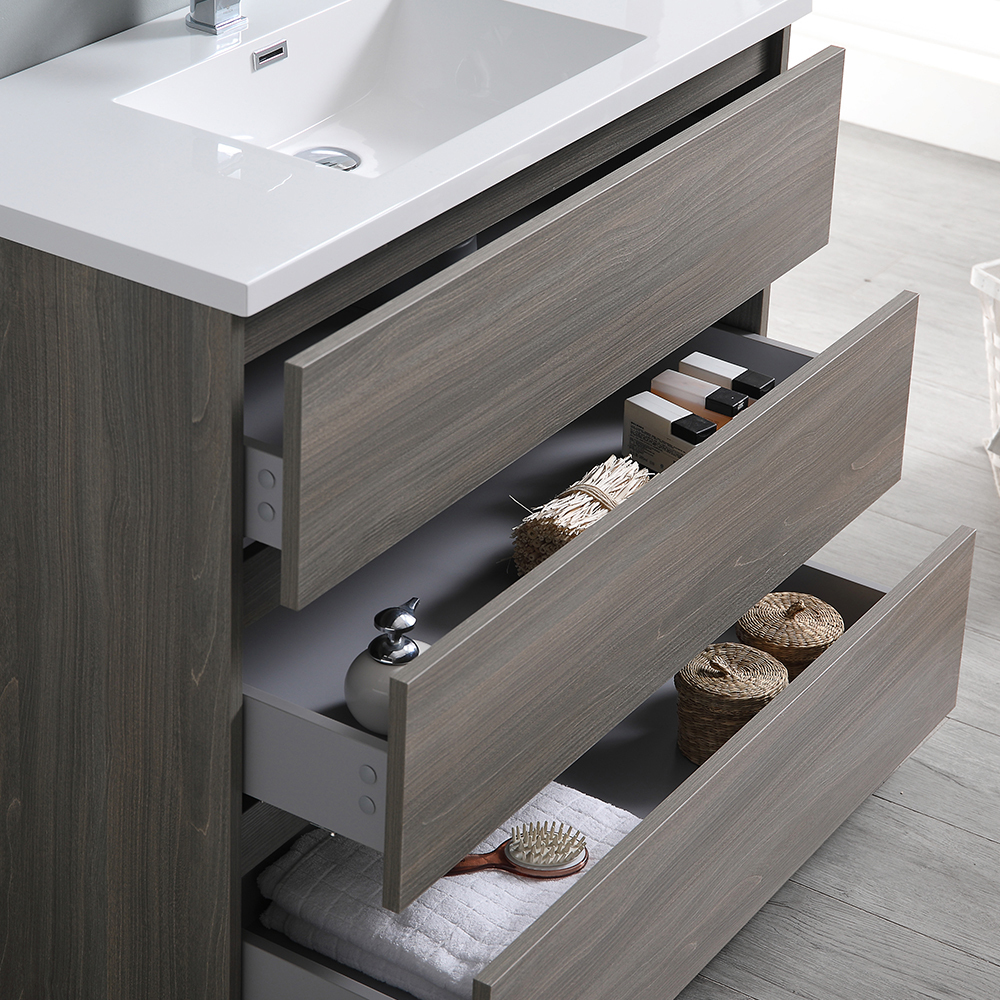 home hardware bathroom cabinets Fresca Gray Wood