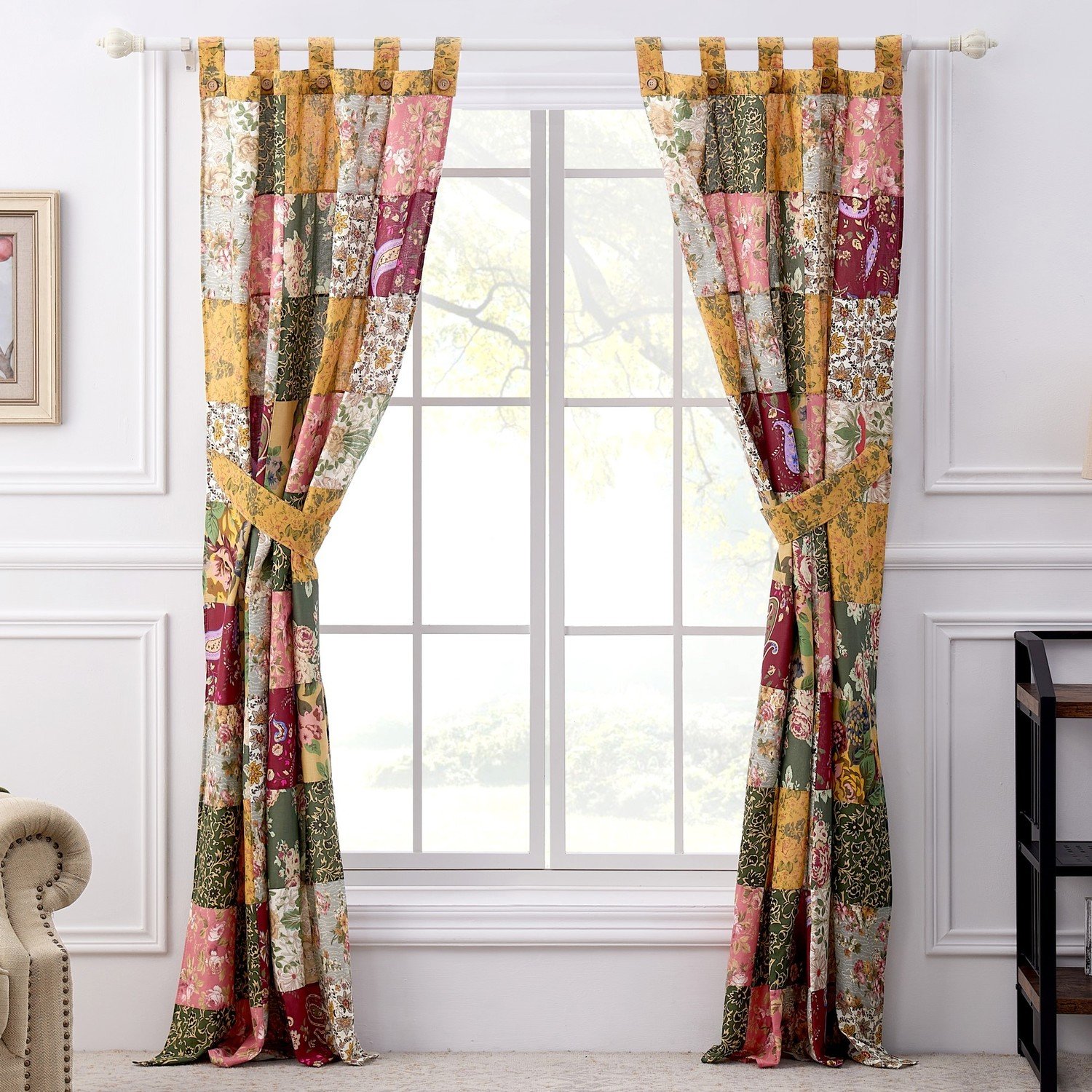 drapes with valance for living room Greenland Home Fashions Window Multi