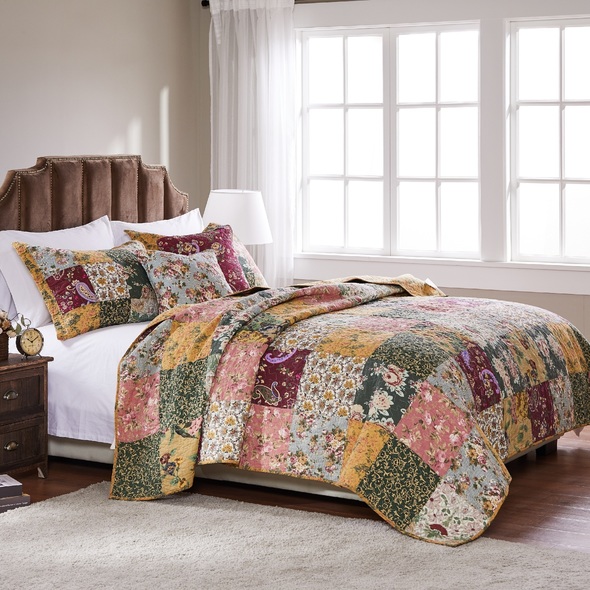 purple and white bedspreads Greenland Home Fashions Bonus Set Multi
