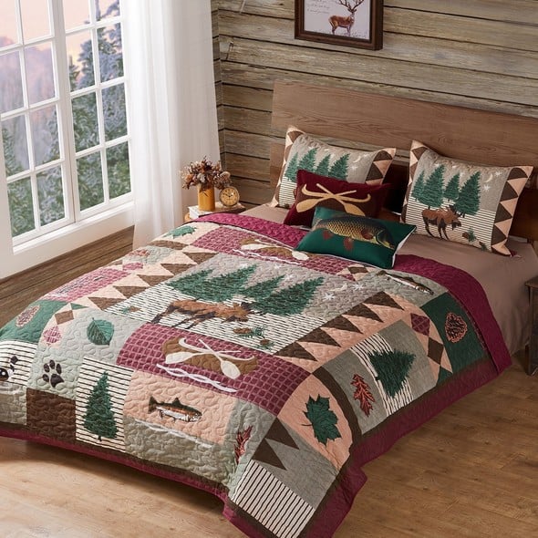 bed set blanket Greenland Home Fashions Quilt Set Multi