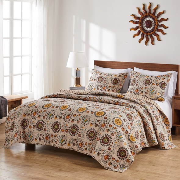 fall bedspreads and comforters Greenland Home Fashions Quilt Set Multi