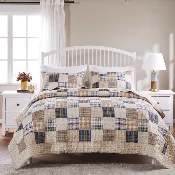 embroidered quilt Greenland Home Fashions Quilt Set Multi