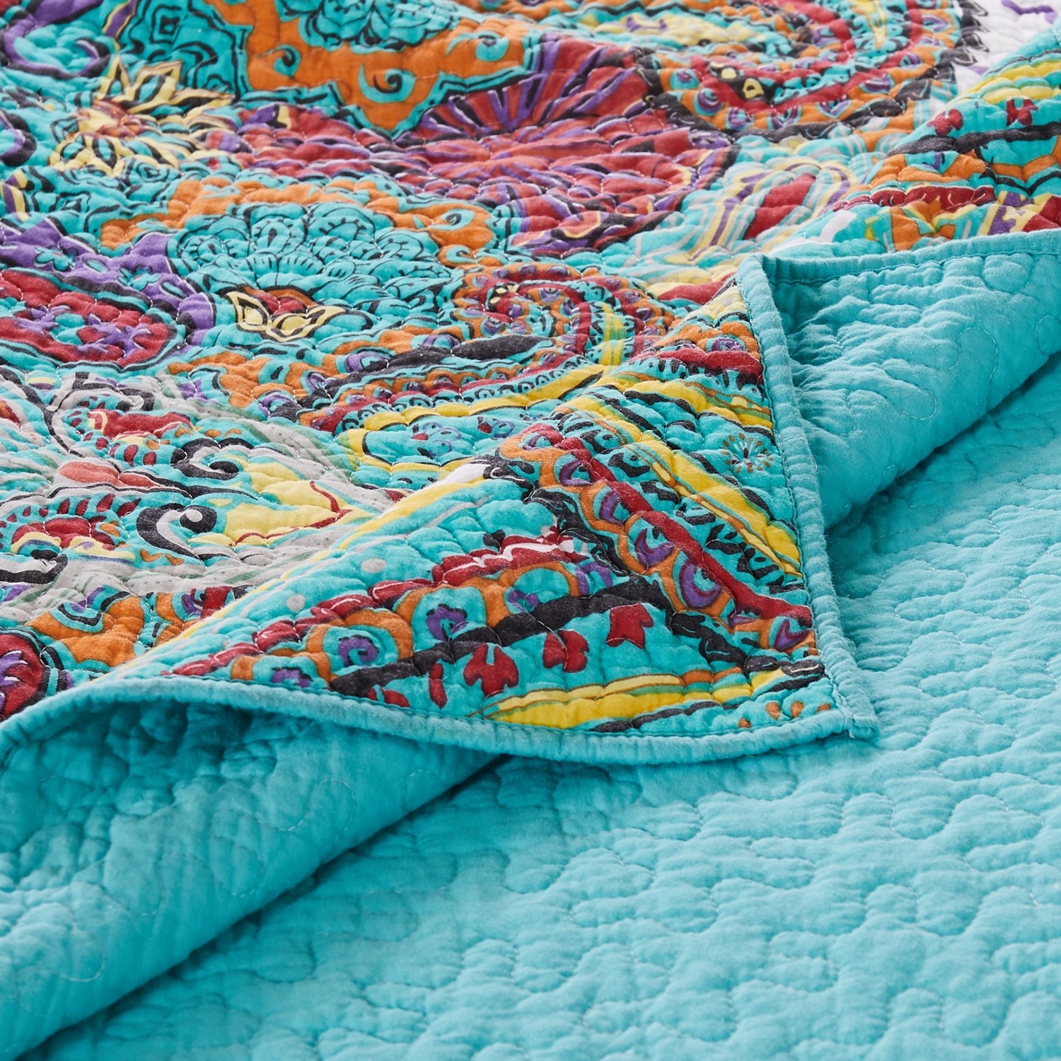 bed set for king bed Greenland Home Fashions Quilt Set Teal
