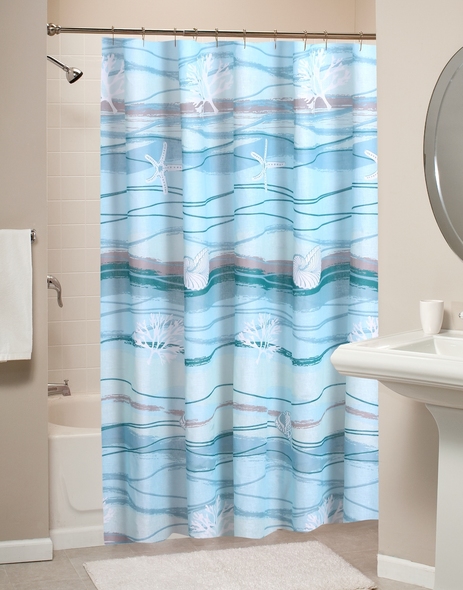 black white striped shower curtain Greenland Home Fashions Bath Multi