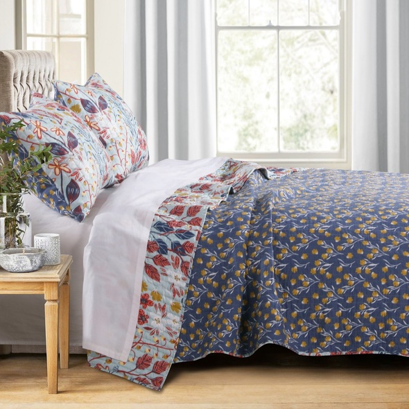king comforter queen bed Greenland Home Fashions Quilt Set Multi