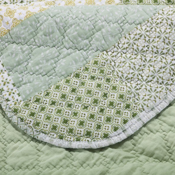 twin bed coverlet sets Greenland Home Fashions Quilt Set Sage