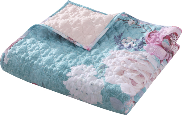 teal and pink blanket Greenland Home Fashions Accessory Blankets and Throws Turquoise Blue