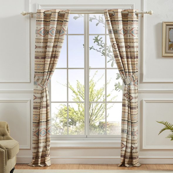 grey block out curtains Greenland Home Fashions Window Drapes and Window Treatments Tan