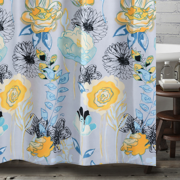 shower curtain liner set Greenland Home Fashions Bath Gray