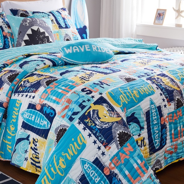 great bedspreads Greenland Home Fashions Quilt Set Blue