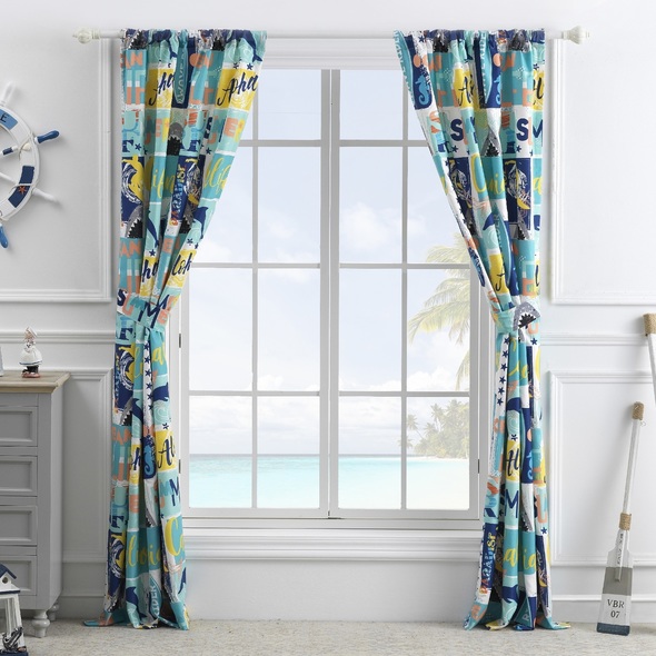 custom blinds and drapes near me Greenland Home Fashions Window Blue