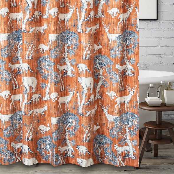 bathroom accessories shower curtains Greenland Home Fashions Bath Saffron