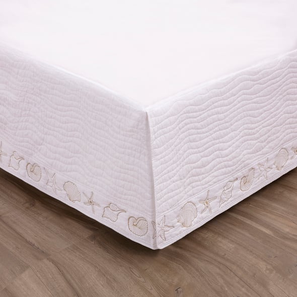 twin bed ruffle bedskirt Greenland Home Fashions Bed Skirt 18" White