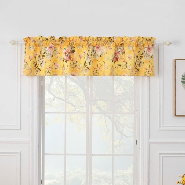 light gray sheer curtains Greenland Home Fashions Window Yellow