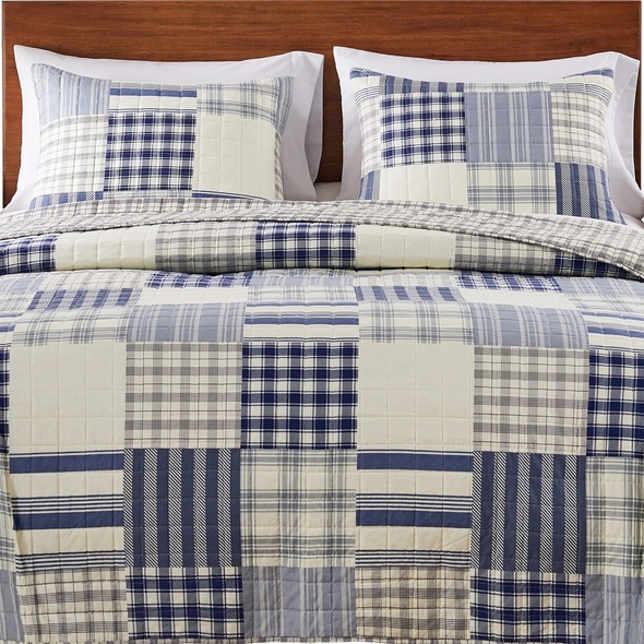 white pillow sham covers Greenland Home Fashions Sham Blue