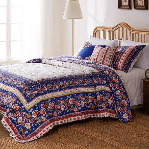 white twin quilts for sale Greenland Home Fashions Quilt Set Blue