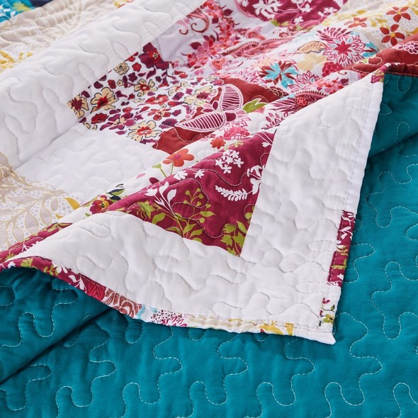 6 piece comforter set Greenland Home Fashions Quilt Set Teal