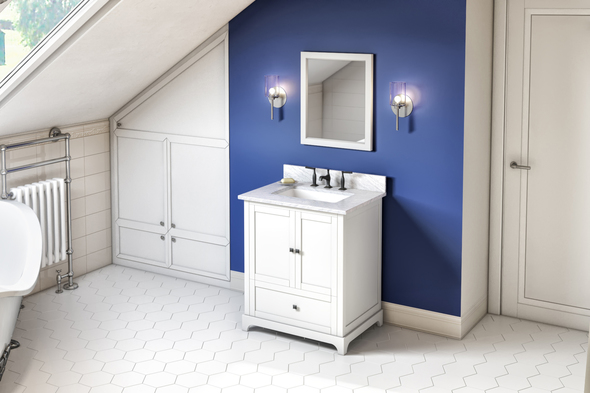 powder room bathroom vanity Hardware Resources Vanity White Contemporary