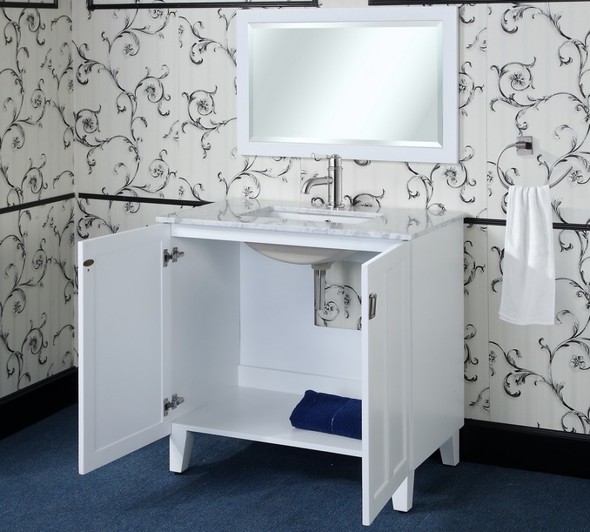 clearance bathroom vanity with sink InFurniture White