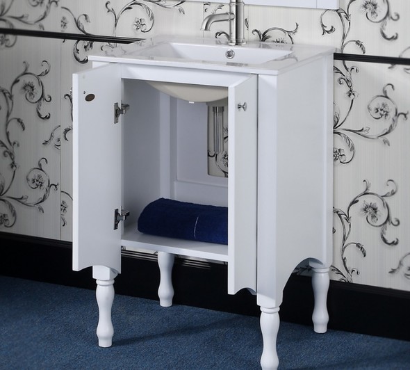 clearance vanity with sink InFurniture White