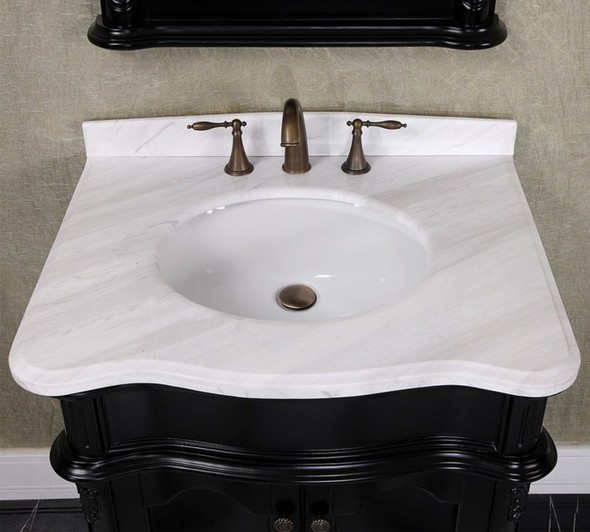 rustic single sink bathroom vanity InFurniture Matte Black