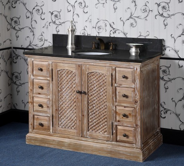 sink vanity InFurniture Natural Oak Traditional
