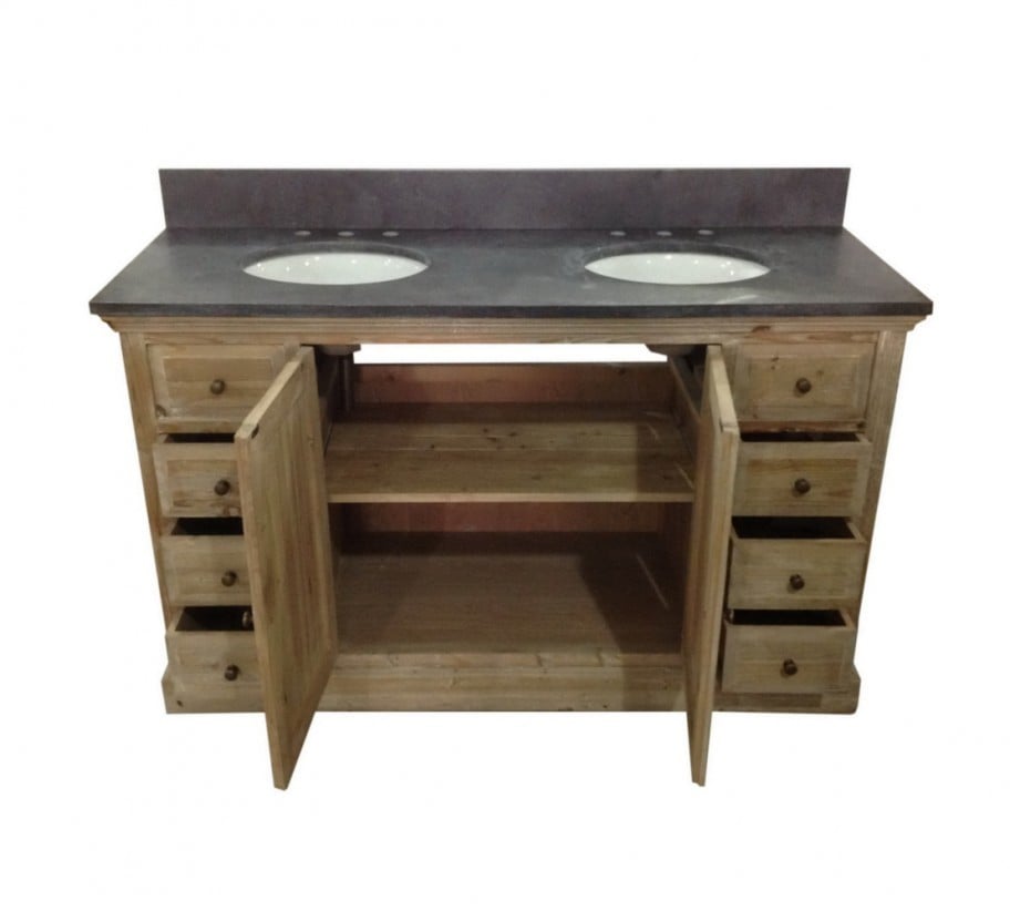 72 vanity double sink InFurniture Natural Oak Traditional