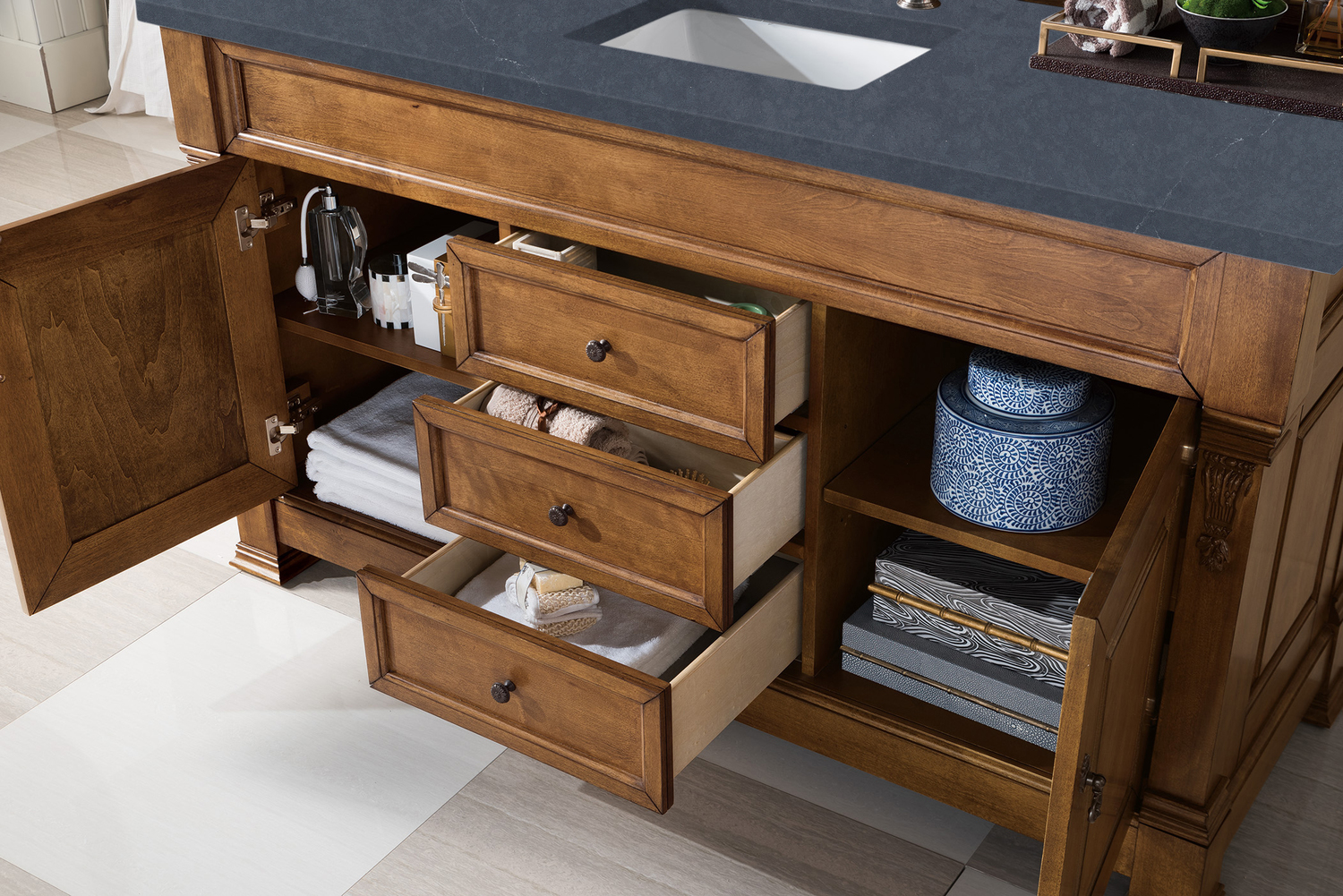 30 inch vanity with drawers James Martin Vanity Country Oak Transitional
