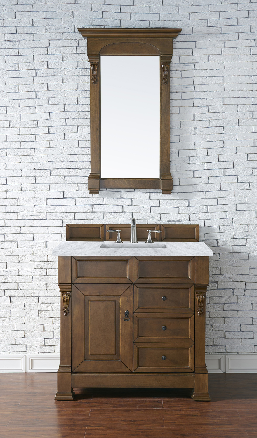 60 inch vanities with one sink James Martin Vanity Country Oak Transitional