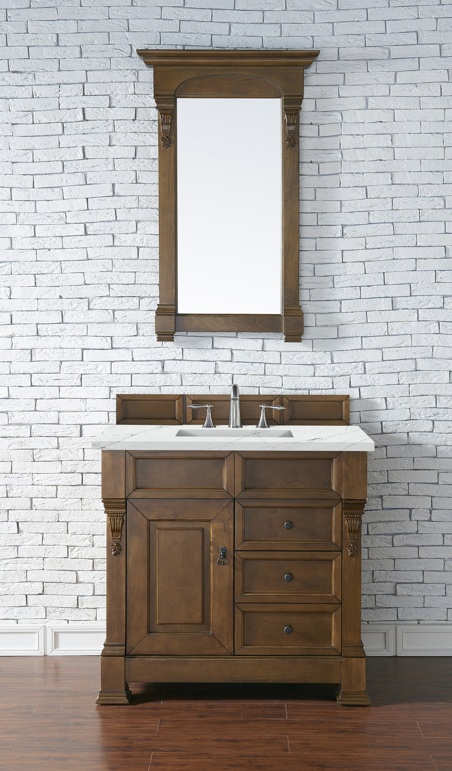 small bathroom sink cabinet James Martin Vanity Country Oak Transitional