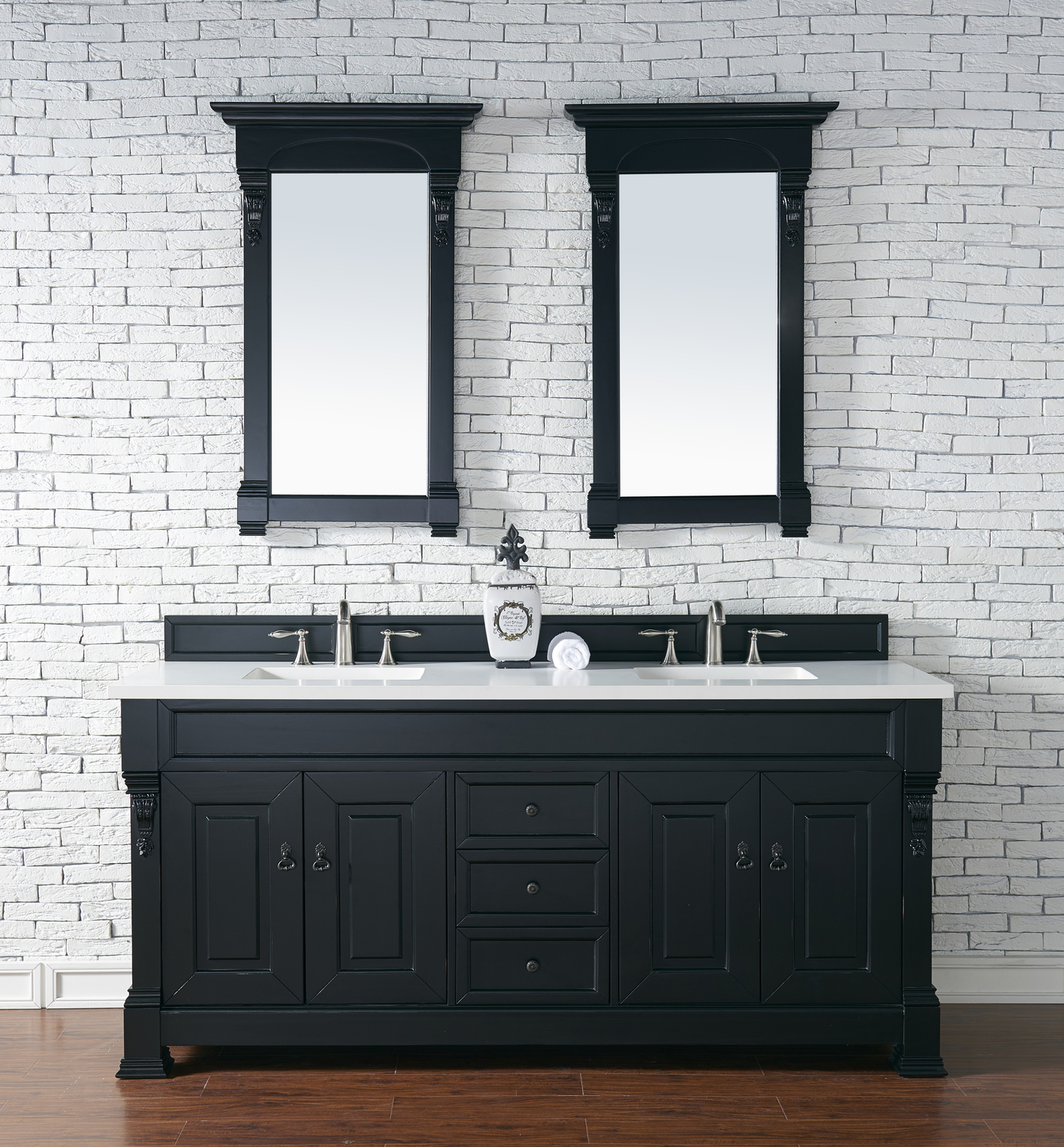 bathroom sink cabinet 30 inch James Martin Vanity Antique Black Transitional