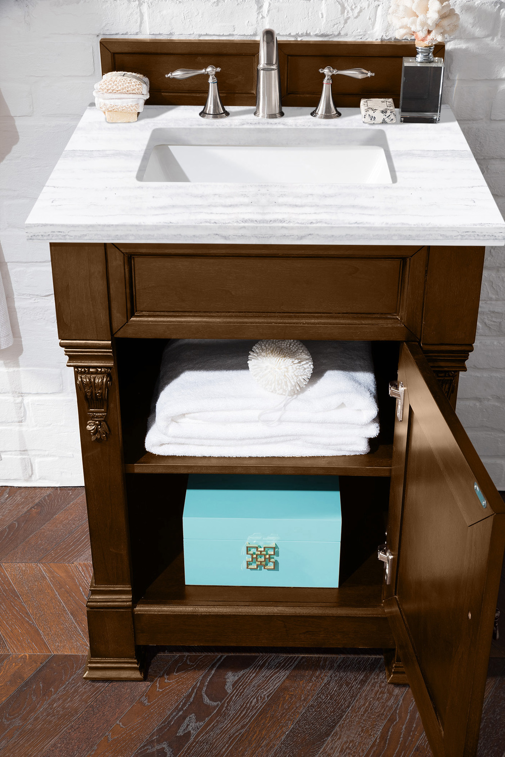 bathroom vanity with drawers only James Martin Vanity Country Oak Transitional