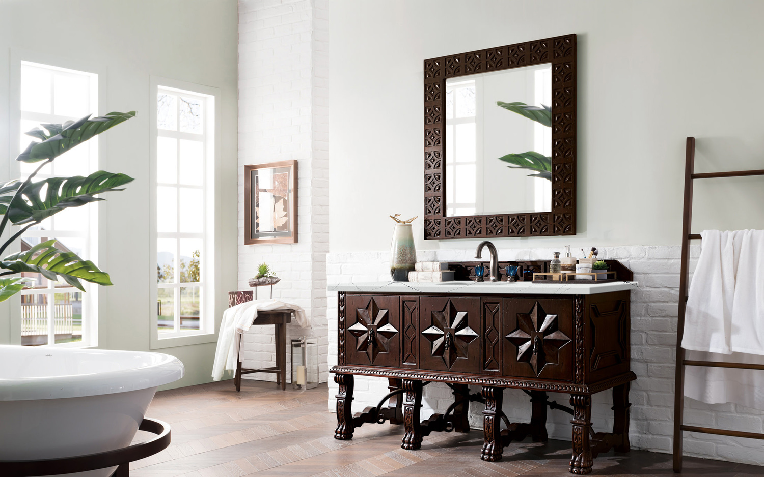 two vanity bathroom James Martin Vanity Antique Walnut Antique