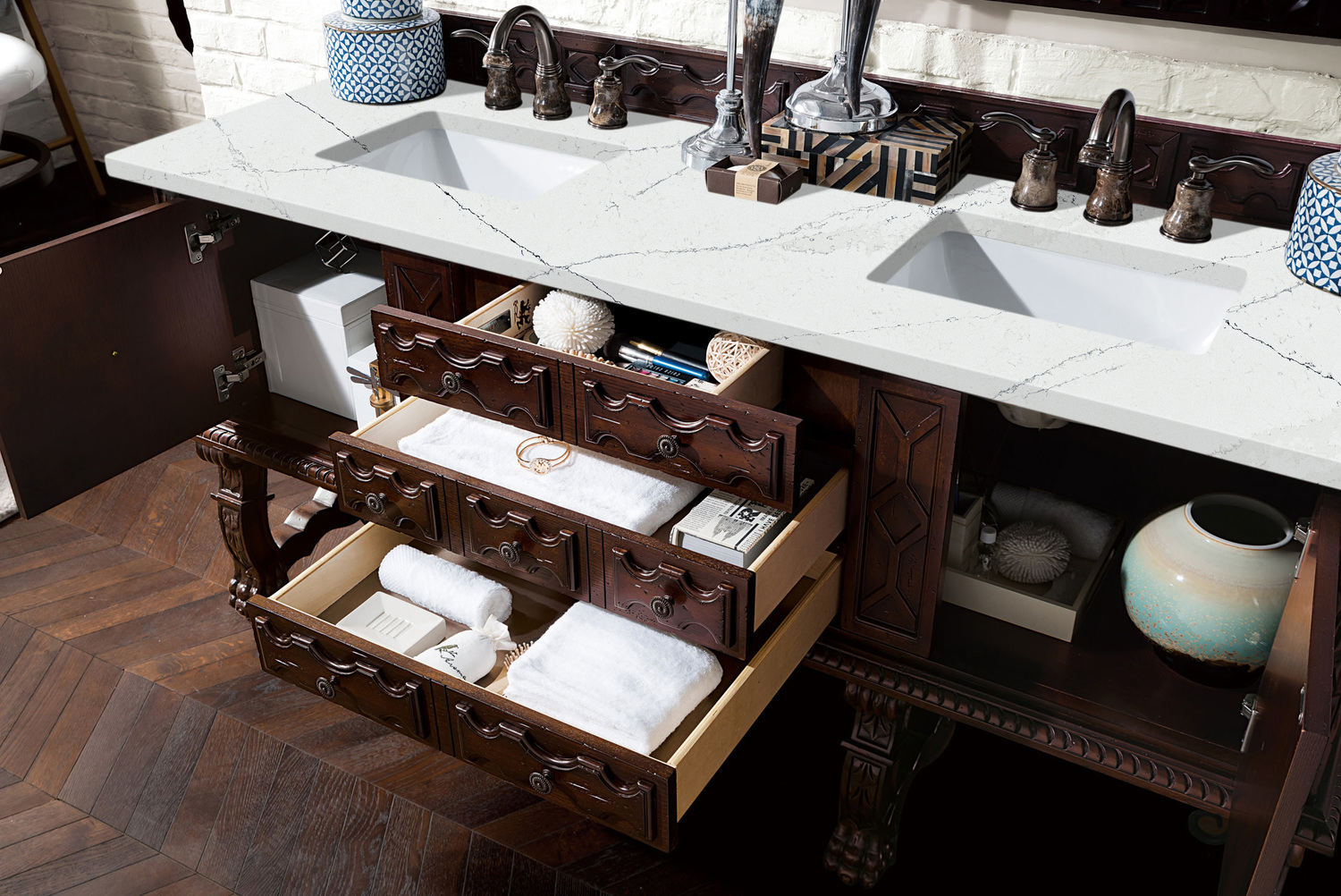 bathroom vanity units suppliers James Martin Vanity Antique Walnut Antique