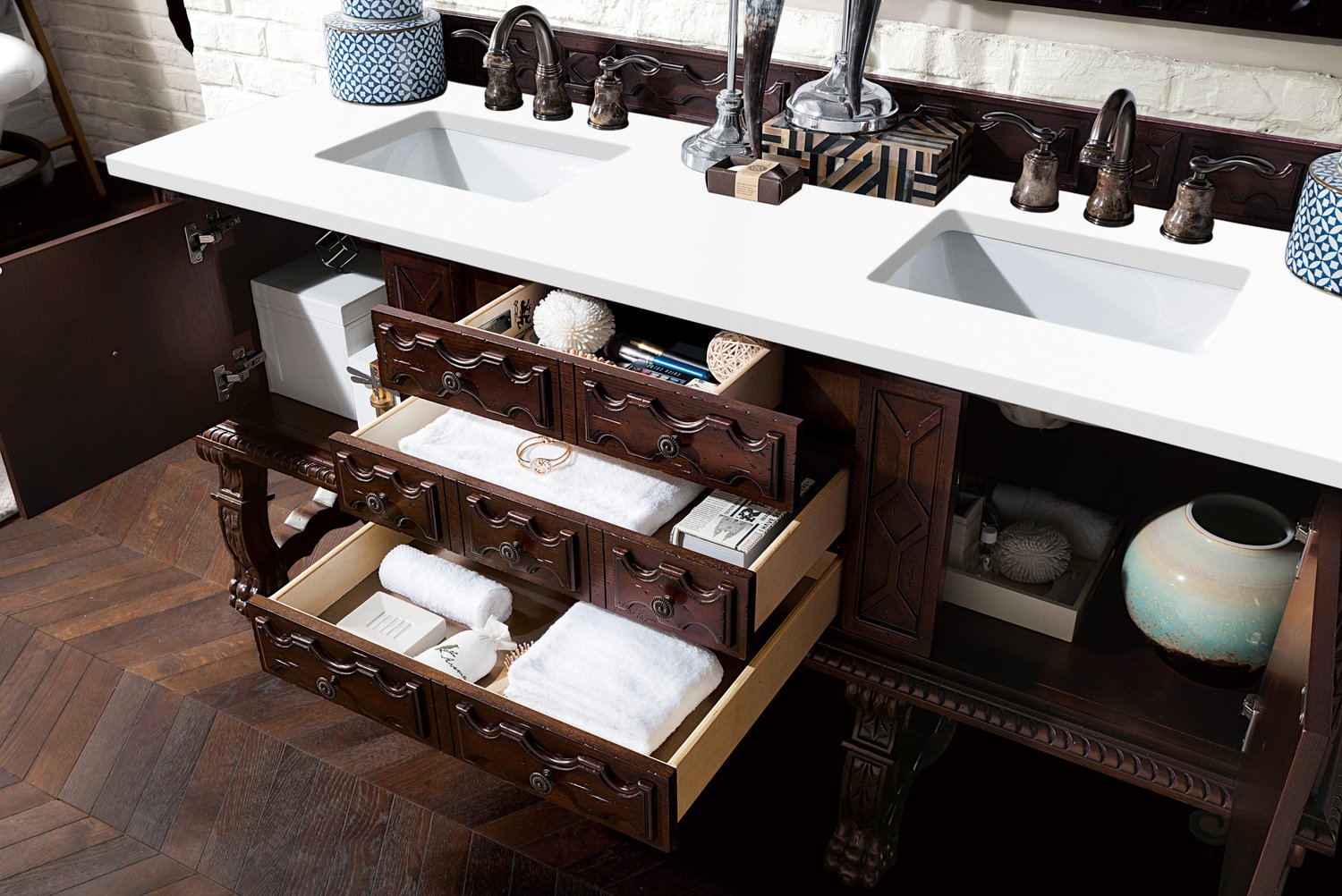 bathroom vanity cabinet only James Martin Vanity Antique Walnut Antique