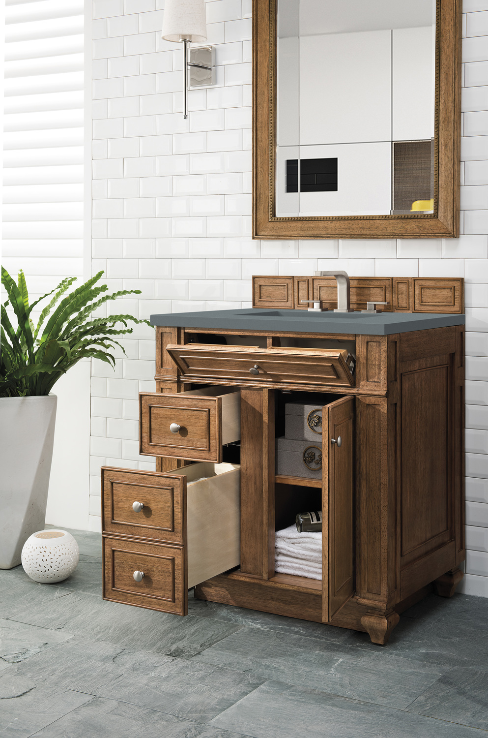 bath cabinets James Martin Vanity Saddle Brown Transitional