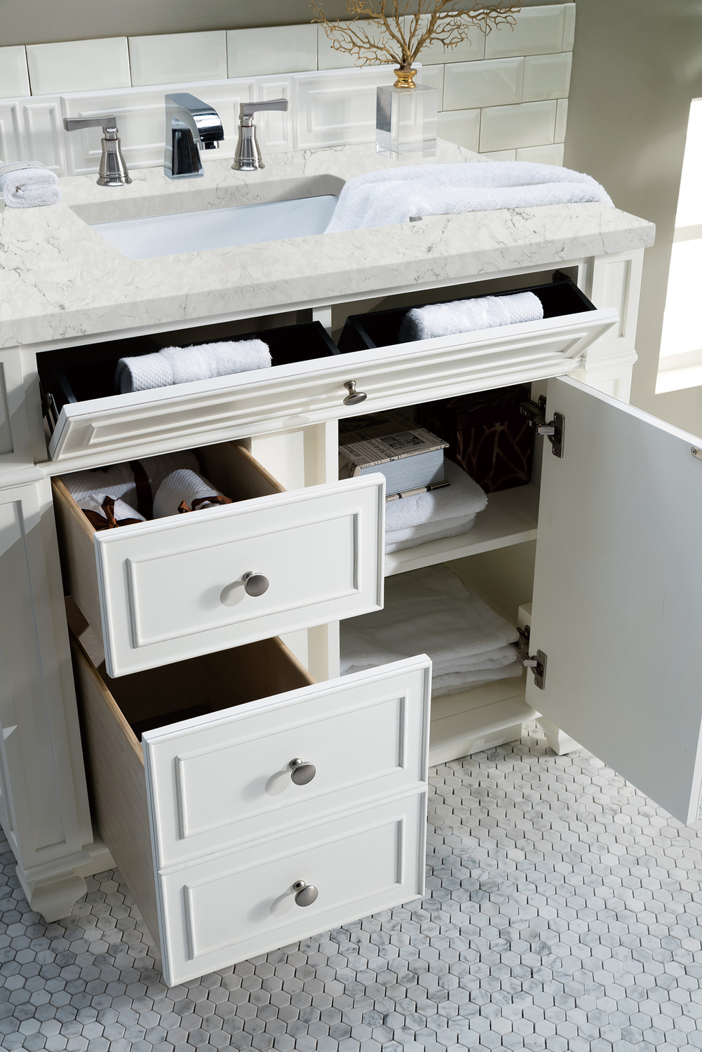 vanity clearance James Martin Vanity Bright White Transitional