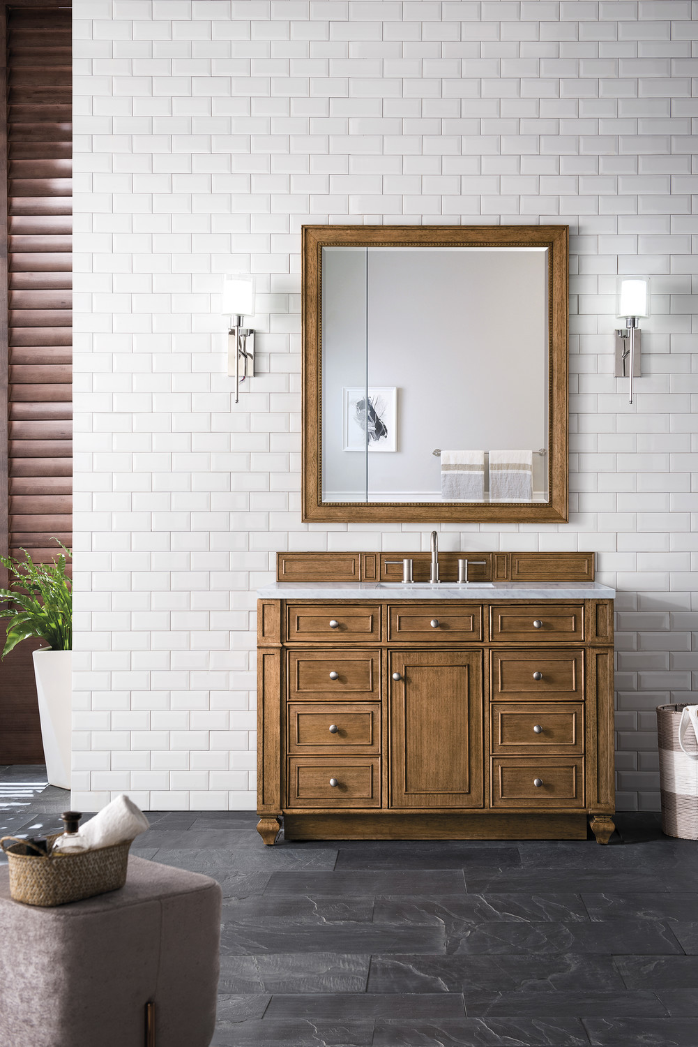 40 vanity bathroom James Martin Vanity Saddle Brown Transitional