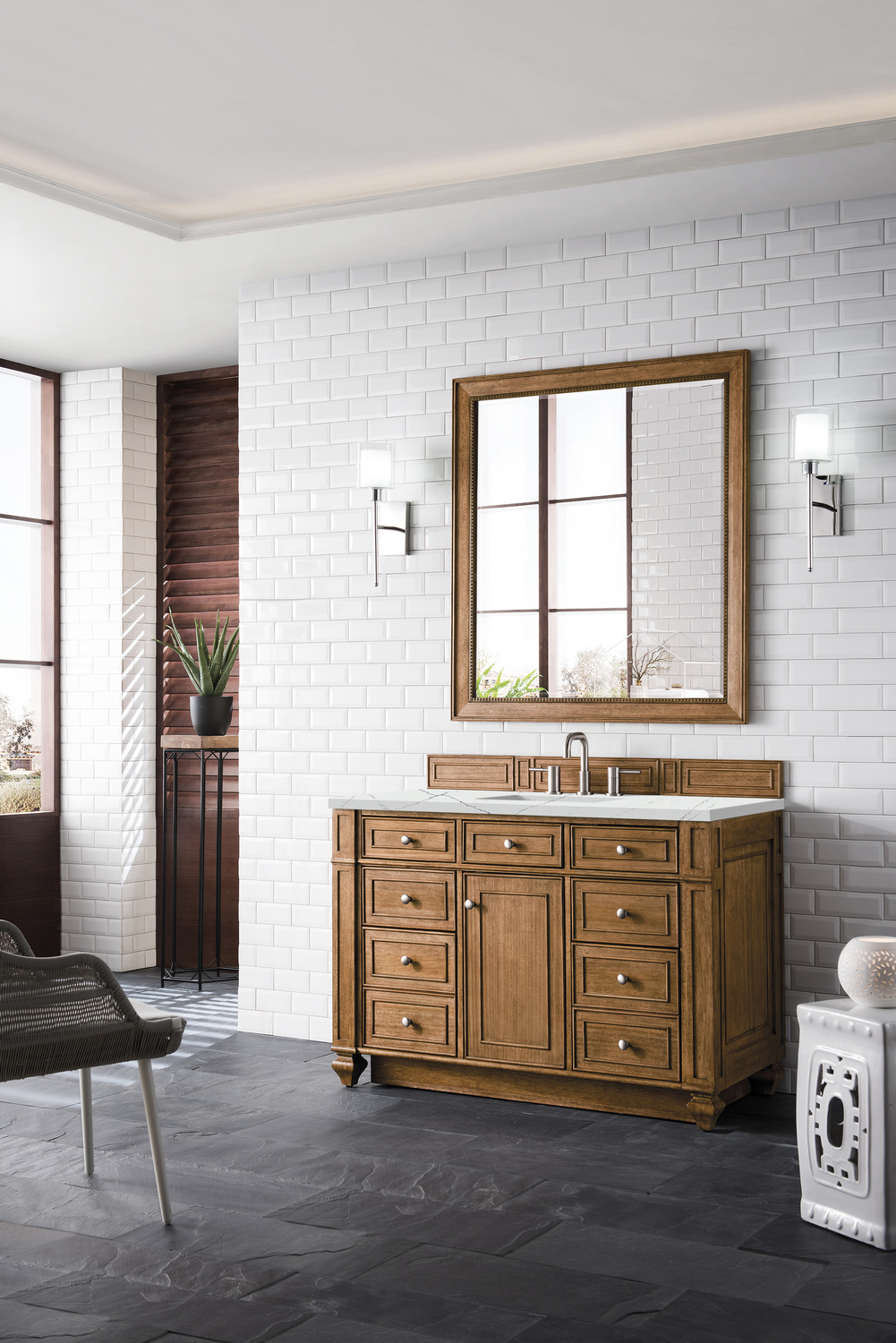 72 bathroom vanities with tops James Martin Vanity Saddle Brown Transitional