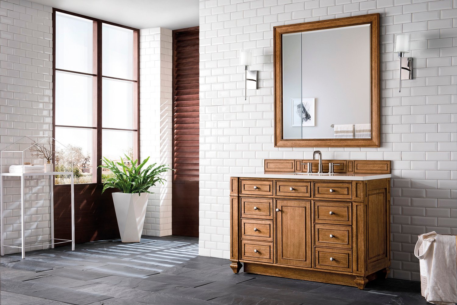  James Martin Vanity Bathroom Vanities Saddle Brown Transitional