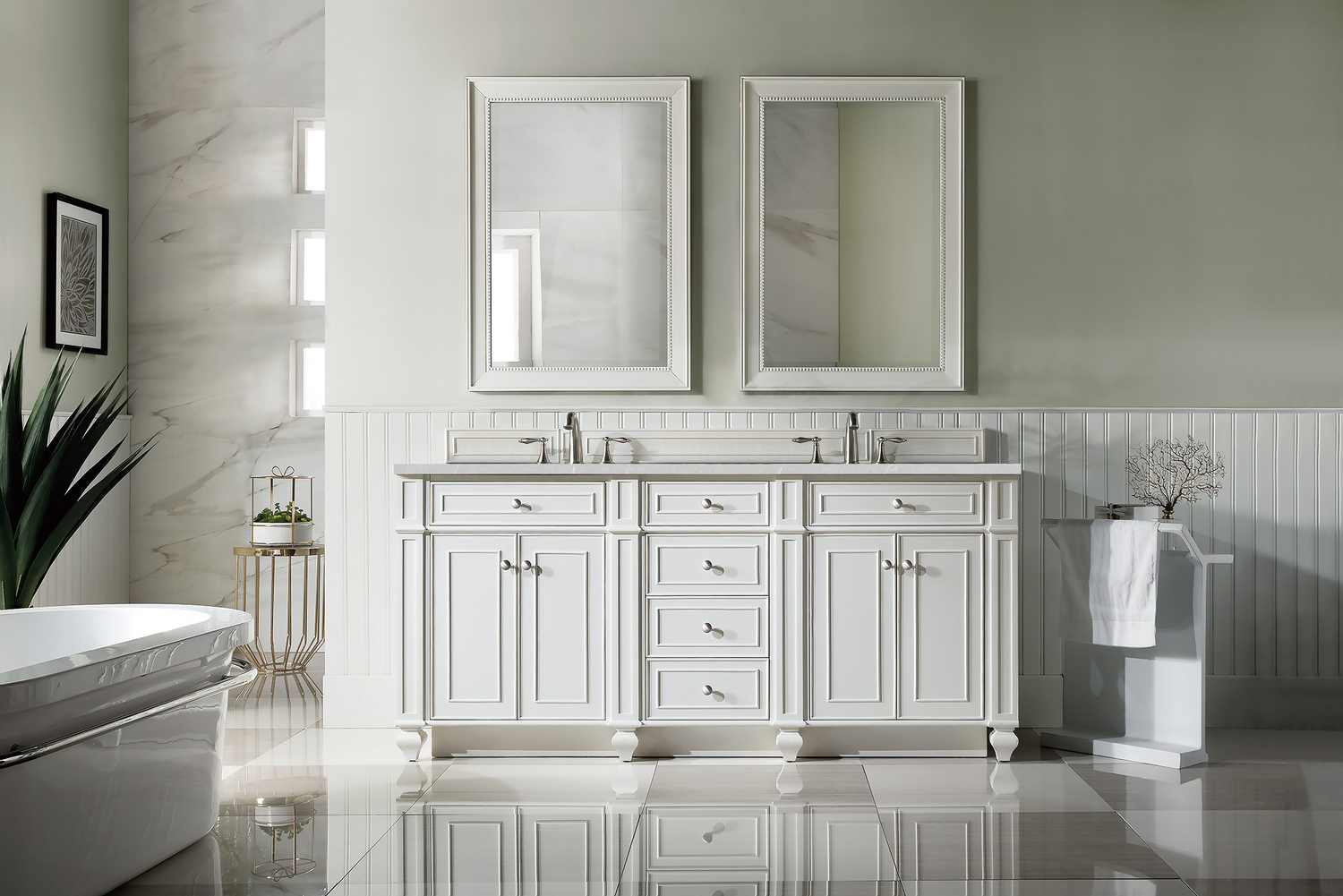used bathroom cabinets James Martin Vanity Bright White Transitional