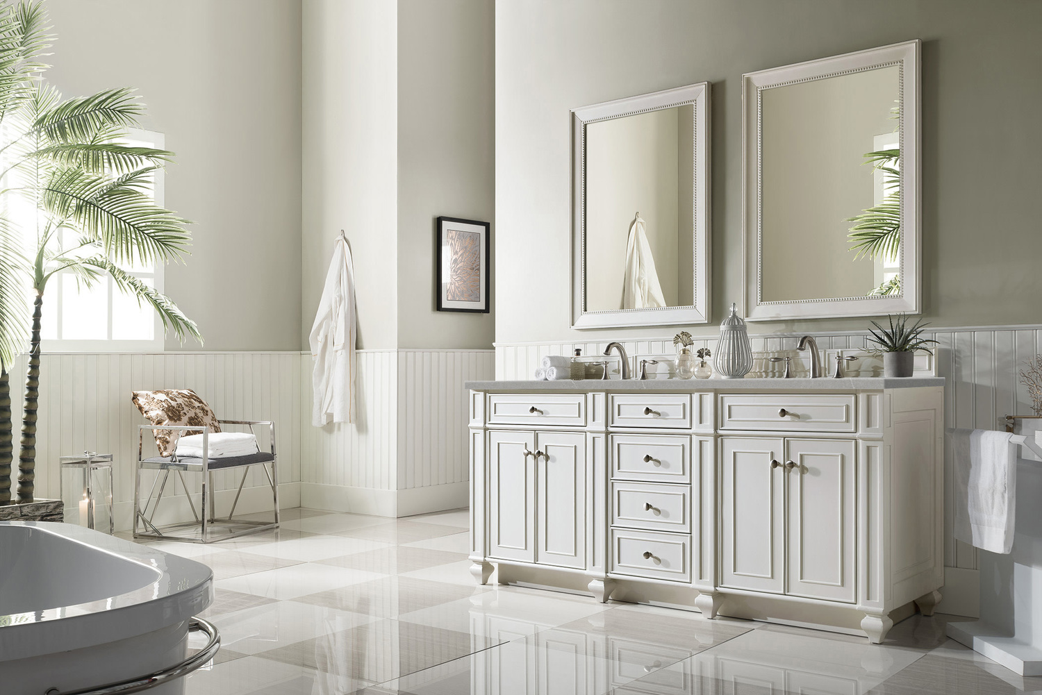 used bathroom cabinets James Martin Vanity Bright White Transitional